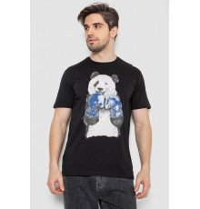 Футболка мужская с принтом, цвет черный, 244R5996