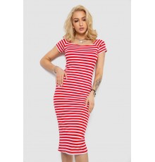 Сукня в смужку, колір червоно-білий, 244R536-1