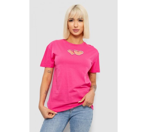 Футболка жіноча з принтом, колір рожевий, 244R2802