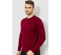 Светр чоловічий однотонний, колір бордовий, 161R1770-1