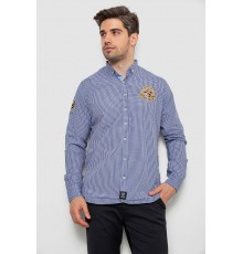 Рубашка мужская в клеточку, цвет синий, 214R9030