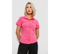 Рубашка женская однотонная, цвет розовый, 230R068-11