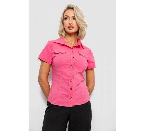 Сорочка жіноча однотонна, колір рожевий, 230R068-11