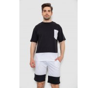 Костюм чоловічий повсякденний, колір чорно-білий, 238R1533