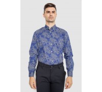 Рубашка мужская с принтом, цвет синий, 247R115
