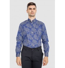 Сорочка чоловіча з принтом, колір синій, 247R115