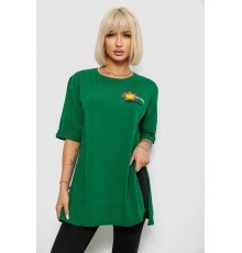 Футболка жіноча з принтом, колір темно-зелений, 244R1031-5