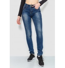 Джинси жіночі з потертостями, колір синій, 244R221