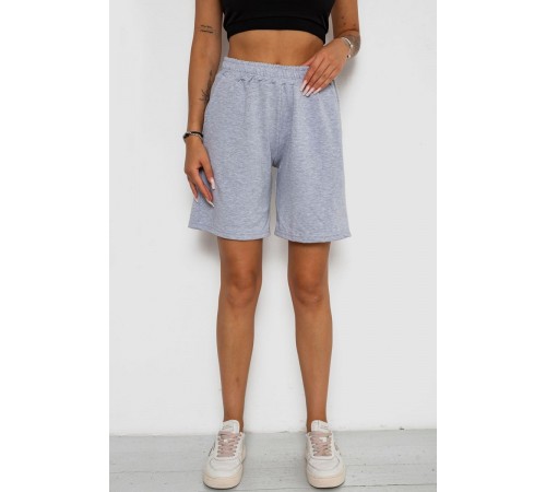 Шорти жіночі однотонні, колір сірий, 238R57820