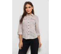 Сорочка жіноча однотонна, колір світло-бежевий, 230R068-6