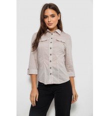 Сорочка жіноча однотонна, колір світло-бежевий, 230R068-6