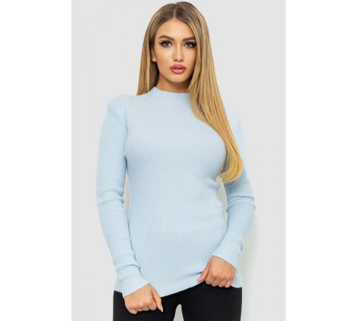 Кофта жіноча однотонна базова, колір світло-блакитний, 244R2032