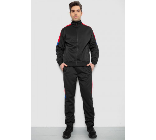 Спортивный костюм мужской двухнитка, цвет черный, 129R5215