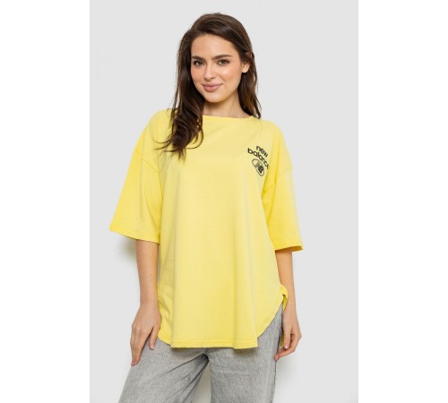 Футболка жіноча з принтом, колір жовтий, 244R2030