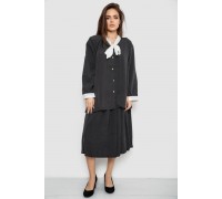 Костюм женский классический в горох, цвет черно-белый, 167R3002