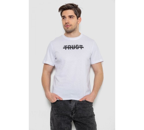 Футболка мужская с принтом, цвет белый, 241R1902