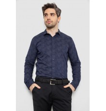 Сорочка чоловіча з принтом, колір синій, 186R2068