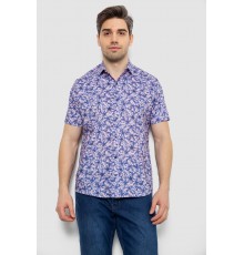 Рубашка мужская с принтом, цвет сиреневый, 186R7341-1