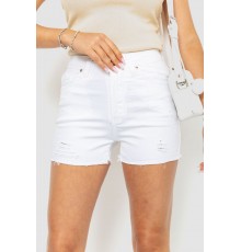 Джинсові шорти жіночі, колір білий, 164R1159