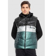 Жилетка мужская демисезонная, цвет черно-зеленый, 244R990013