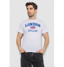 Футболка мужская с принтом, цвет белый, 241R1909