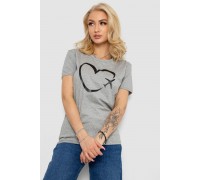 Футболка жіноча з принтом, колір сірий, 238R554