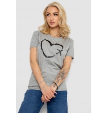 Футболка жіноча з принтом, колір сірий, 238R554