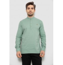 Сорочка чоловіча однотонна з принтом, колір оливковий, 186R2077