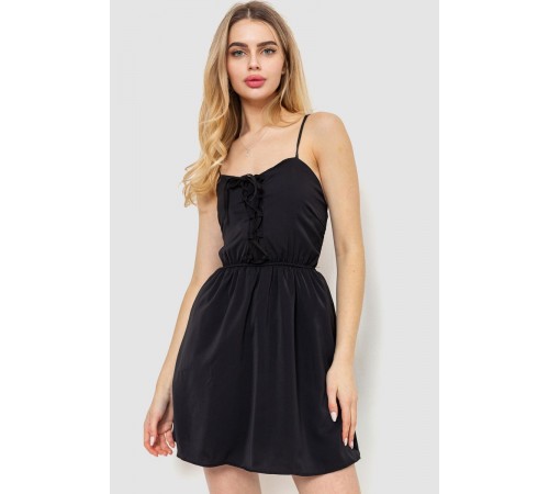 Сарафан-комбінезон однотонний, колір чорний, 129R1047-1