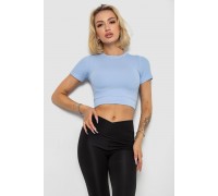 Футболка - топ женская в рубчик, цвет голубой, 238R58210