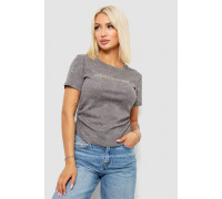Футболка женская с принтом, цвет серый, 221R3307