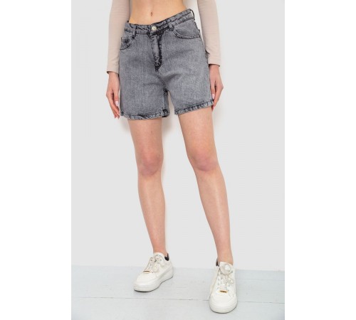 Шорти джинсові жіночі, колір сірий, 244R00501