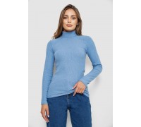 Гольф жіночий однотонний в рубчик, колір блакитний, 238R803