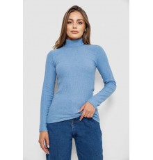 Гольф жіночий однотонний в рубчик, колір блакитний, 238R803