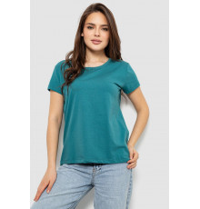 Футболка женская однотонная, цвет бирюзовый, 244R2806