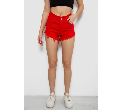 Шорти жіночі джинсові, колір червоний, 182R1648S20