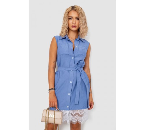 Сукня на ґудзиках, колір джинс, 102R388