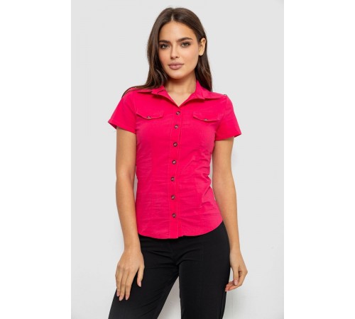 Сорочка жіноча однотонна, колір рожевий, 230R068-1