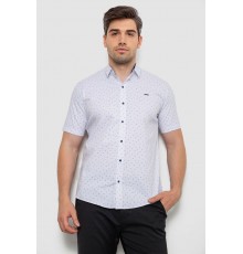 Рубашка мужская с принтом, цвет белый, 214R7340