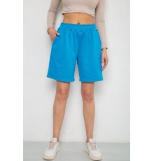 Шорти жіночі в рубчик, колір темно-блакитний, 238R110