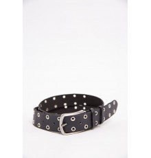 Черный мужской ремень, из эко-кожи, 196R4012