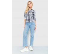 Рубашка женская в клетку, цвет черно-белый, 230R063