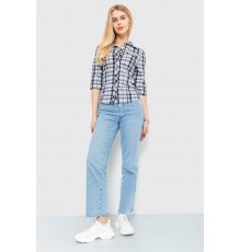 Сорочка жіноча в клітку, колір чорно-білий, 230R063