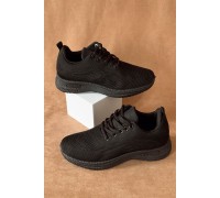 Кроссовки женские текстиль, цвет черный, 243RA33