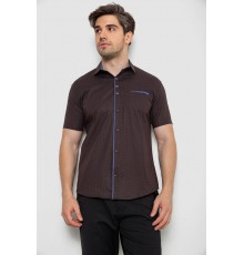 Рубашка мужская с принтом, цвет коричневый, 214R7016