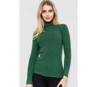 Гольф жіночий однотонний, колір зелений, 244R001