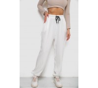 Штани жіночі катонові, колір білий, 244RLE-071