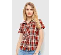 Сорочка жіноча в клітку, колір теракотовий, 230R061-11