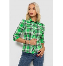 Сорочка жіноча в смужку 230R064-10, колір Зелений