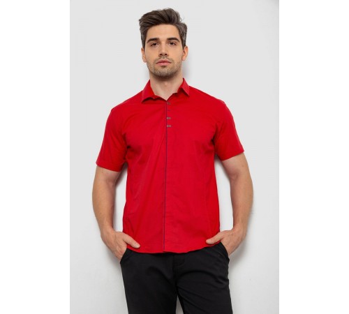 Рубашка мужская c принтом, цвет красный, 214R7026